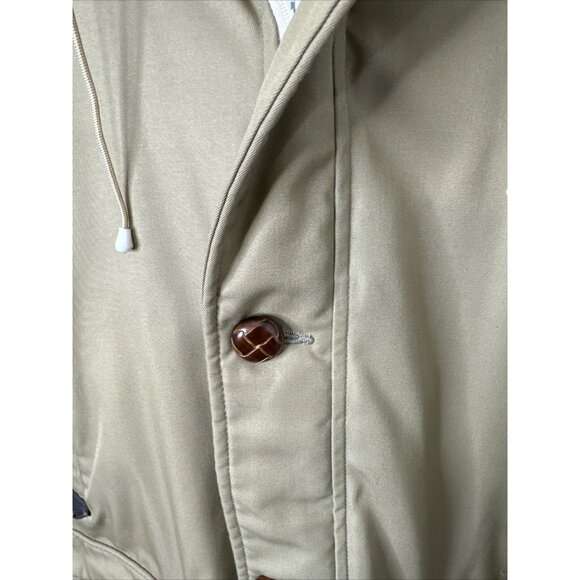 Vintage Van Heusen Men 42 M Down Coat Parka Winter Warm Tan Snow - Picture 3 of 10